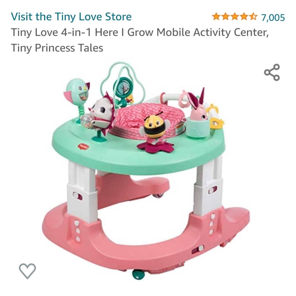 Baby girl multi use walker and bouncer